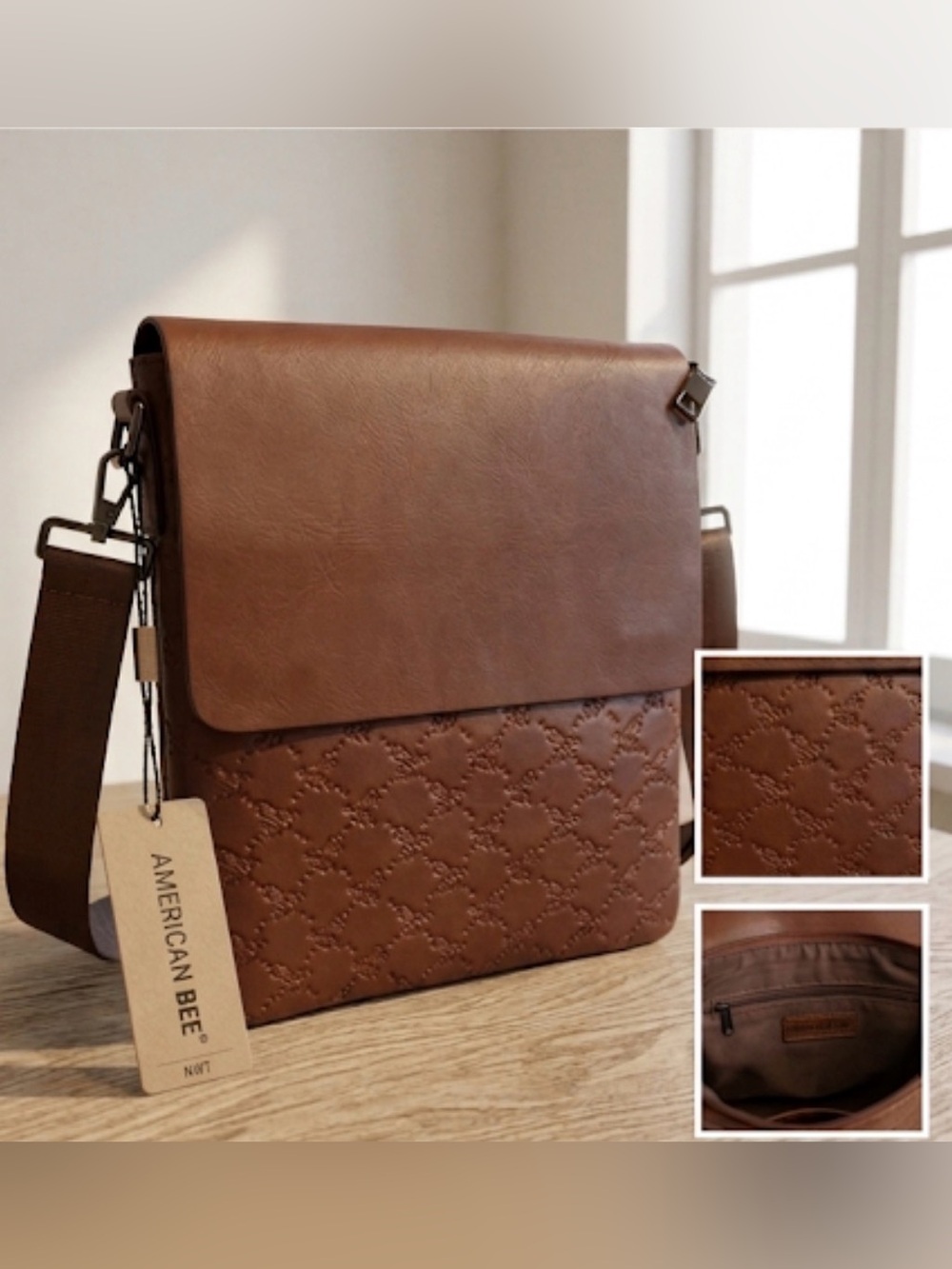 Minimalist PETA-Approved Vegan Crossbody Bag • NWT